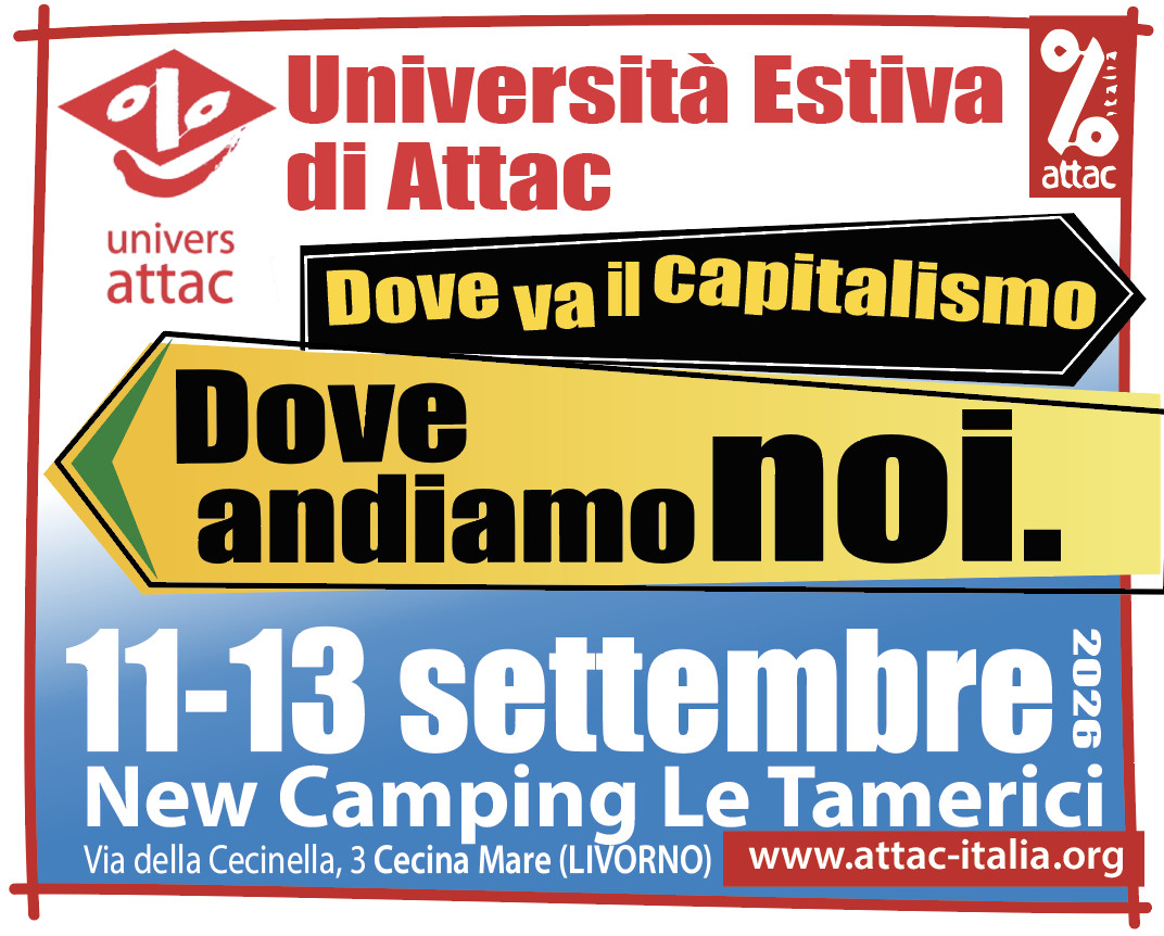 Università estiva di Attac 2026 “Dove va il capitalismo, dove andiamo noi”